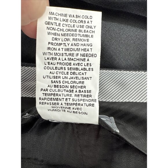 New Michael Kors Mens Size 44W x 32L Gray Solid Classic-Fit Stretch Dress Pants - Picture 6 of 6